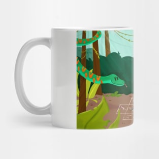 lemur playing in a jungle Mug